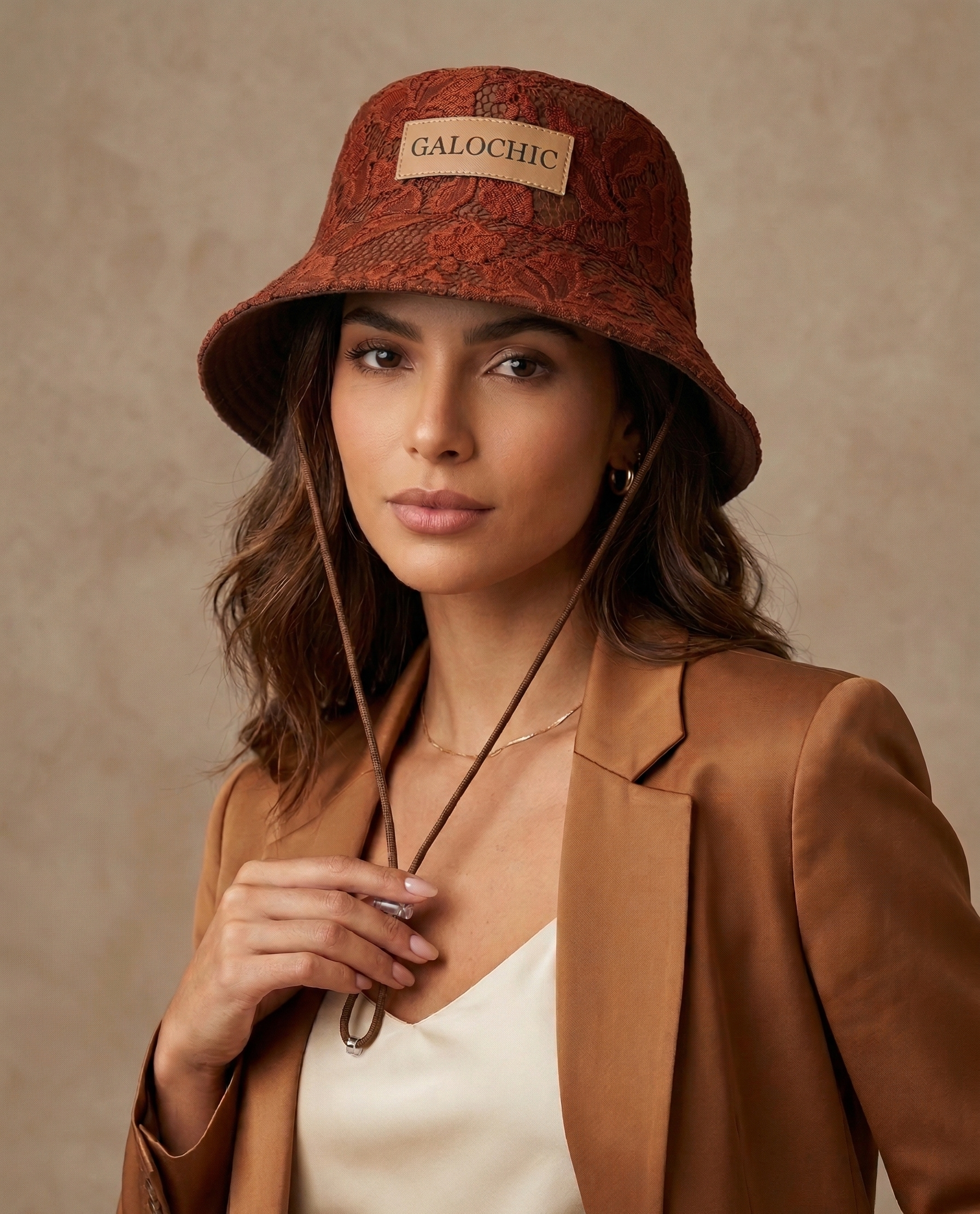 Bucket Renda Marrom (Forro Xadrez)