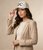 Boné Parisiense - Renda Off-White com Poá