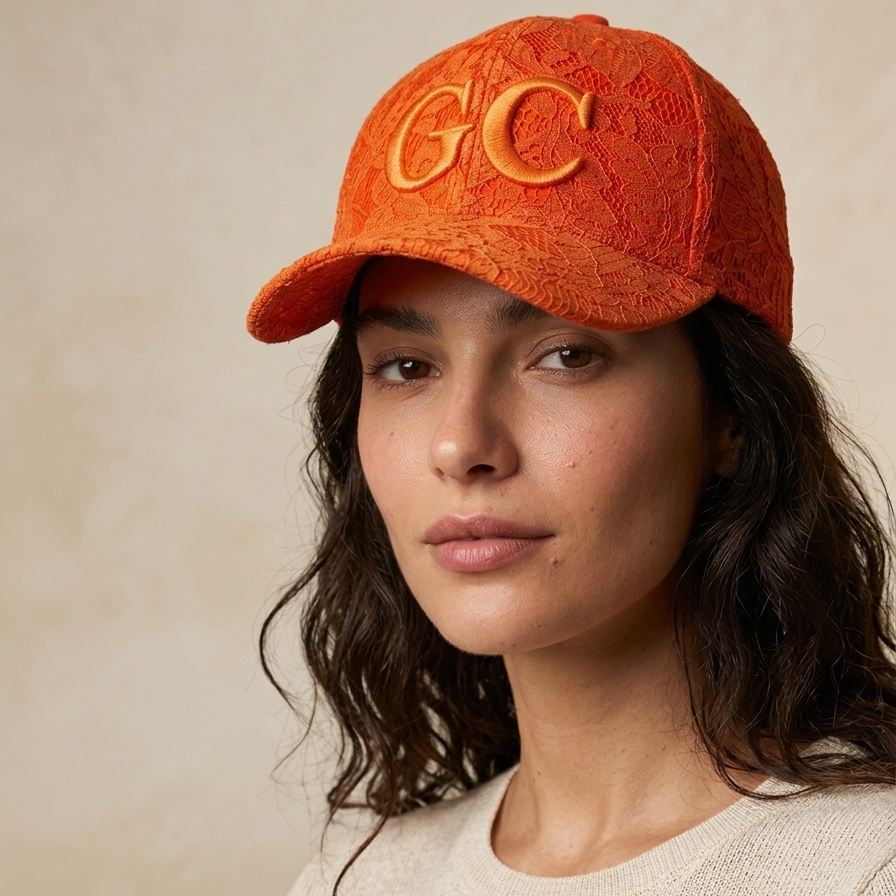 Boné Renda Selvagem - Laranja com Interior Onça