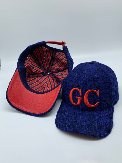 Boné Galo Chic - Renda Azul Marinho
