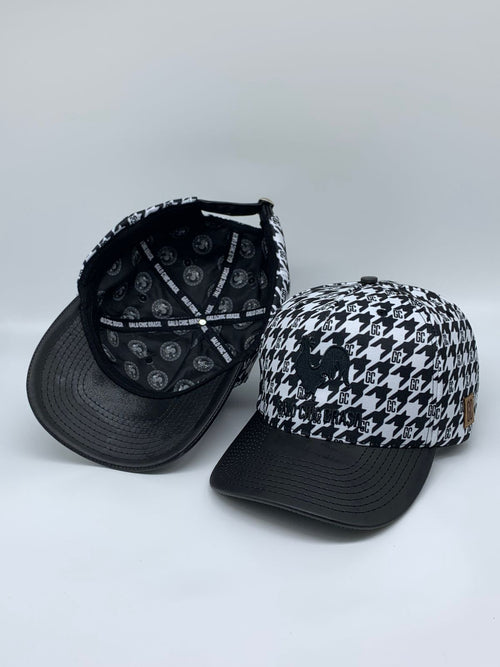 Boné Pied-de-Poule Preto e Branco