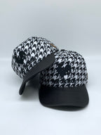 Boné Pied-de-Poule Preto e Branco