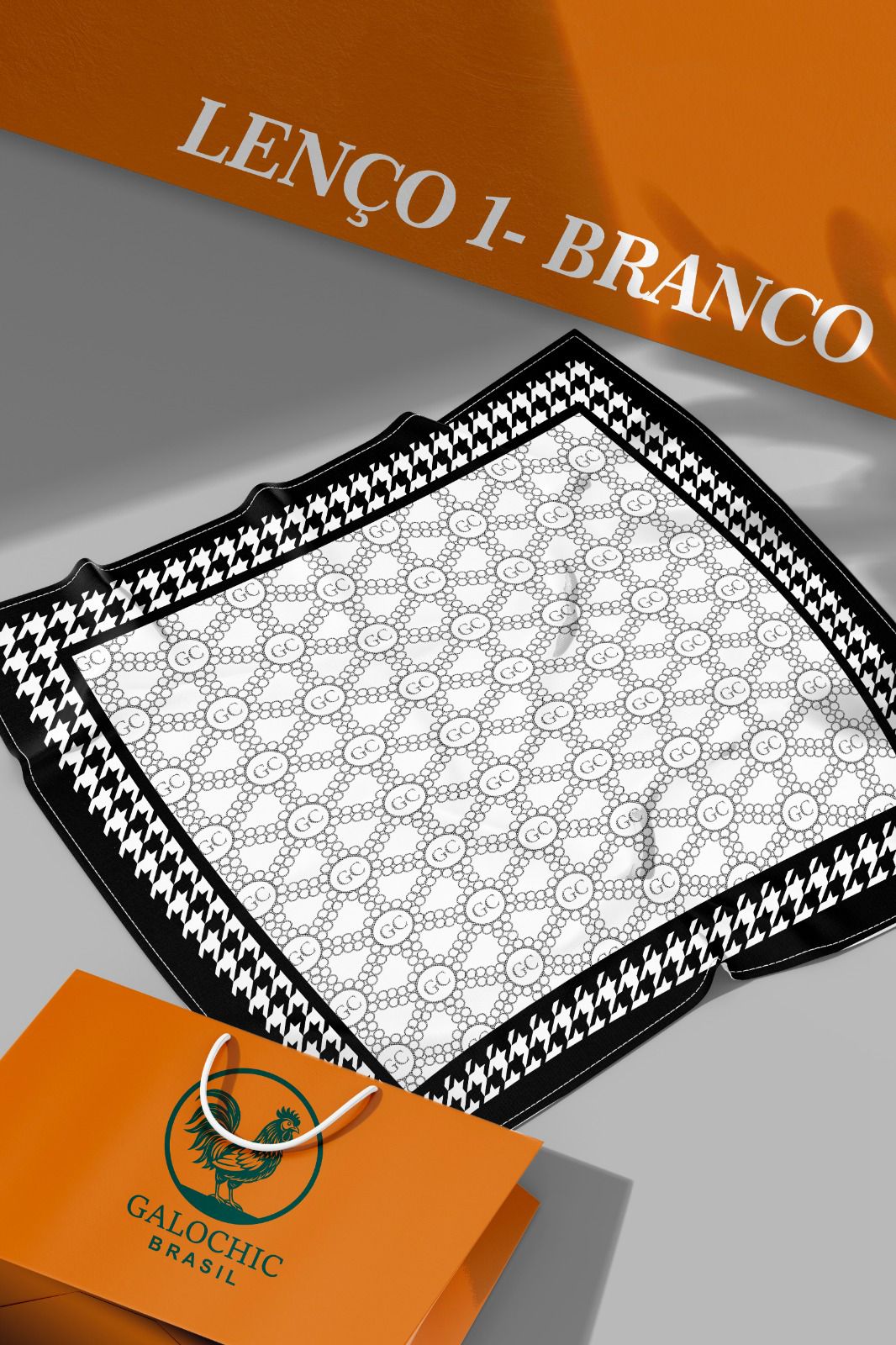 Lenço Musseline Toque de Seda Branco