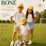Boné Copa Infantil Galo Chic Brasil - Renda Exclusiva